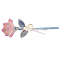 Glass Baron Peach Rose Figurine