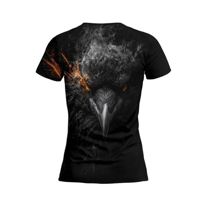 Gothic Crows Women's Athletic Print T-Shirt