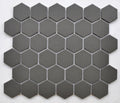 Graphite 2" Hex Porcelain Mosaic Tile 11x13 Sheet