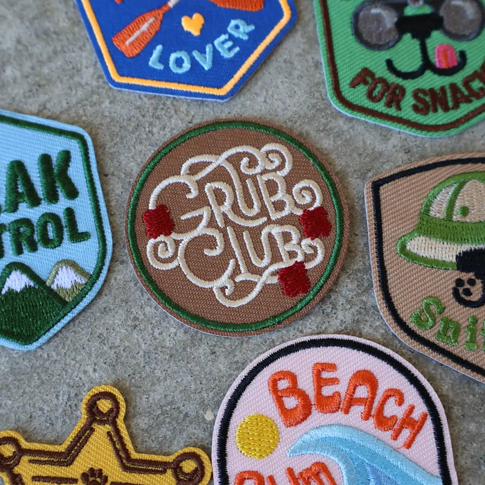 Grub Club  | Velcro or Iron-On Patch for Pets