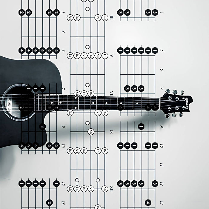 Guitar Tablature Music Print Plush Fleece Throw Blanket