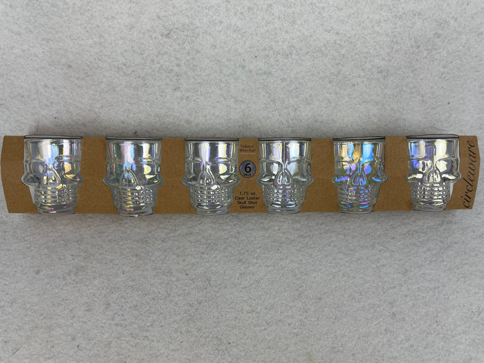 Halloween 6 piece Set of Skull Shot Glasses