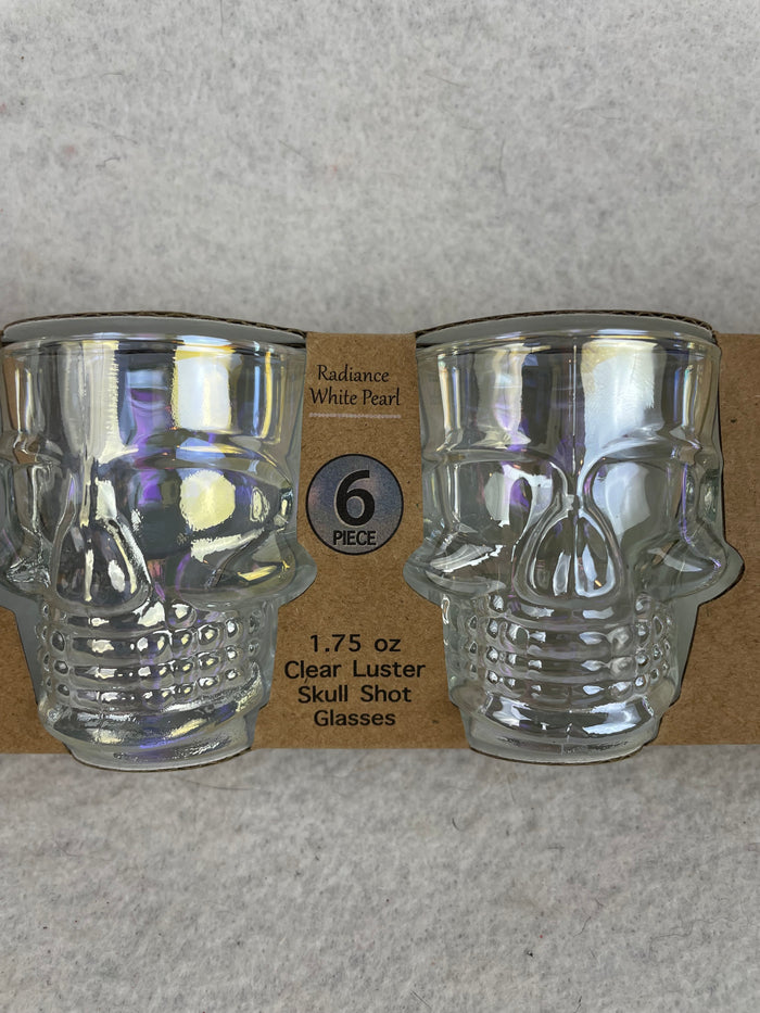 Halloween 6 piece Set of Skull Shot Glasses