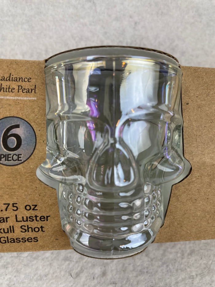 Halloween 6 piece Set of Skull Shot Glasses