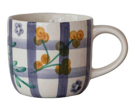 Hand-Painted Stoneware Mug