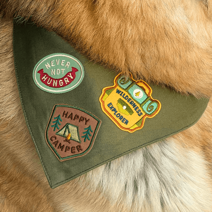 Happy Camper | Velcro or Iron-On Patches For Pets