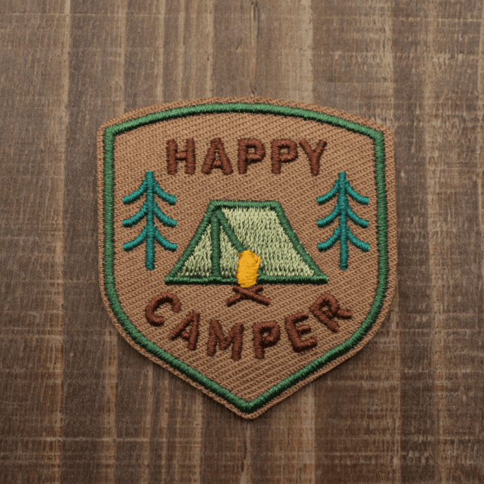 Happy Camper | Velcro or Iron-On Patches For Pets