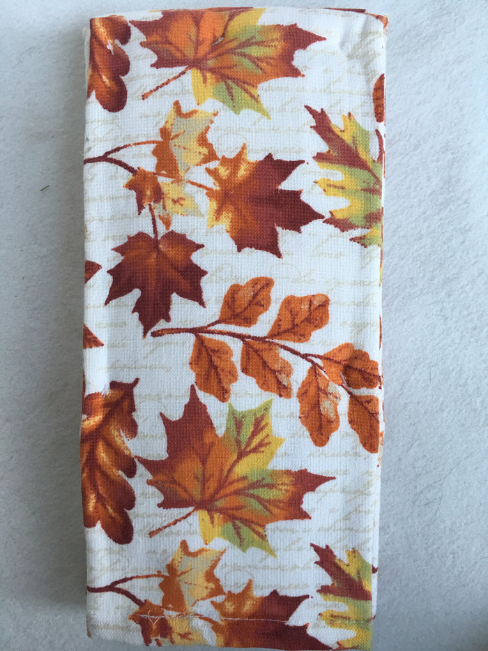 Harvest Autumn Leaves 2 Kitchen and 2 Bar Mops Towels