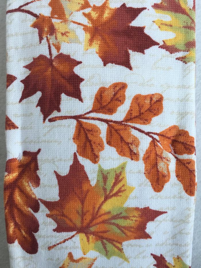 Harvest Autumn Leaves 2 Kitchen and 2 Bar Mops Towels