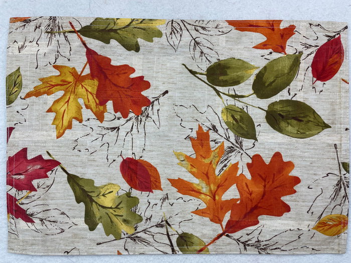 Harvest Autumn Leaves Set of 6 Placemats