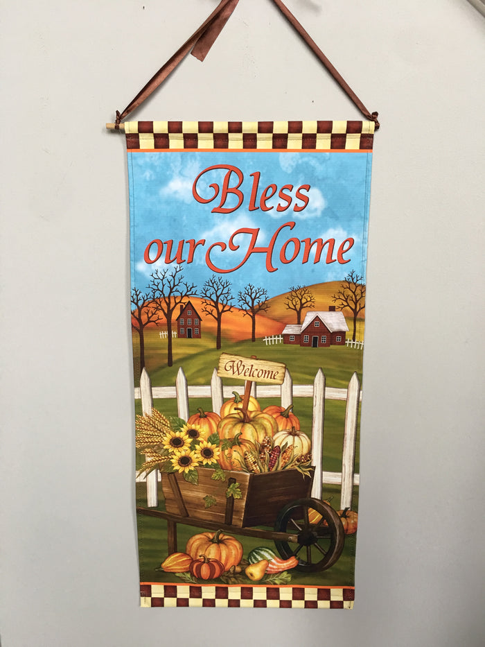 Harvest Bless Our Home Dowel Rod Wall Hanging