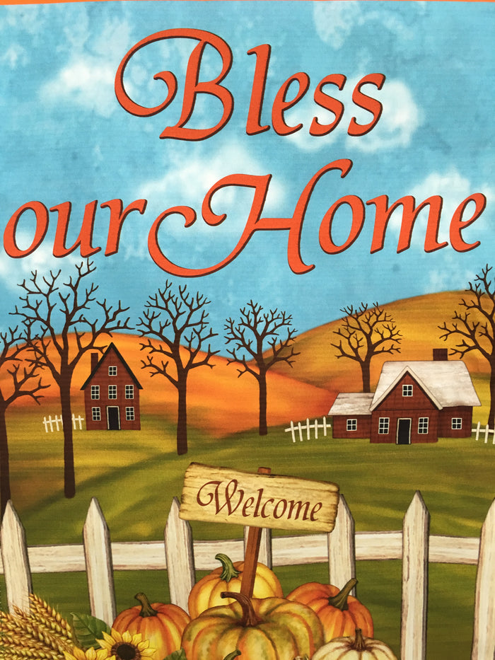 Harvest Bless Our Home Dowel Rod Wall Hanging
