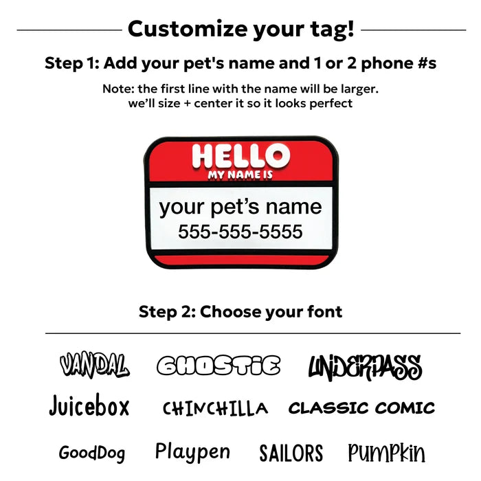 Hello My Name Is | Slide-On Silicone ID Tag