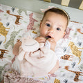 Hippo Comforter with Rubber Teether