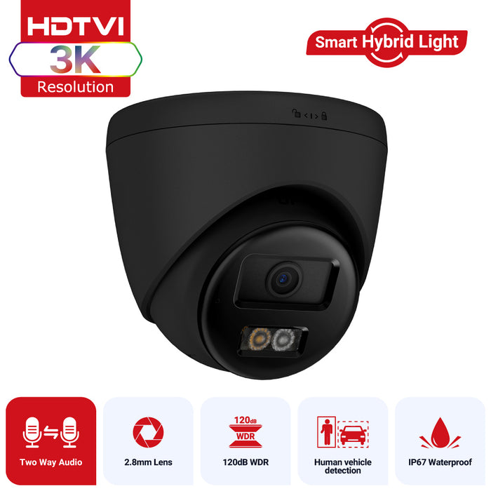Hizone Pro 3K ColorVU Camera, 2-Way Audio, Black – HZ-IPC500M-B