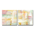 Honey Peach Floral' 2 Piece Wrapped Canvas Wall Art Set