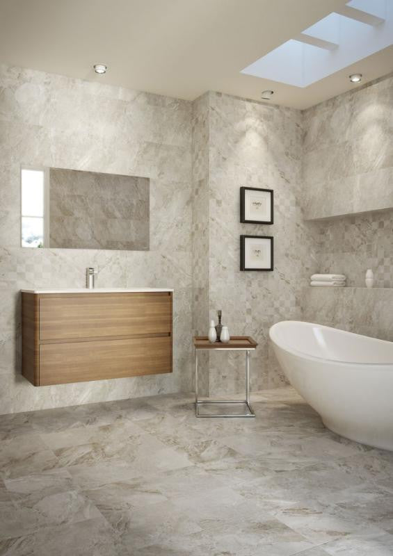 Icaria Blanco 24x24 White Stone Look Porcelain Tile
