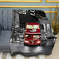 Iconic London Bus Print Plush Fleece Throw Blanket