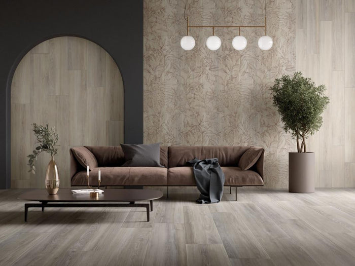 Ikon Alps 8x48 Grey Wood Look Porcelain Plank Tile