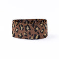 Ink Alloy Brooklyn Cheetah Print Beaded Stretch Bracelet