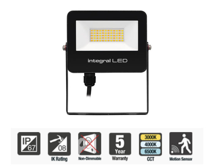 Integral Super Slim 2 Floodlight, 20W 2000LM, Tuya CCT Dimmable