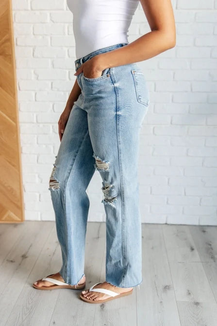 Judy Blue Rigid Magic 90's Destroy Straight Jean