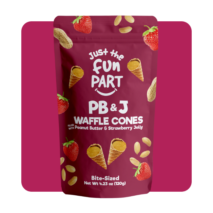 Just The Fun Part, Waffle Cones - PB&J, 4.23 oz.