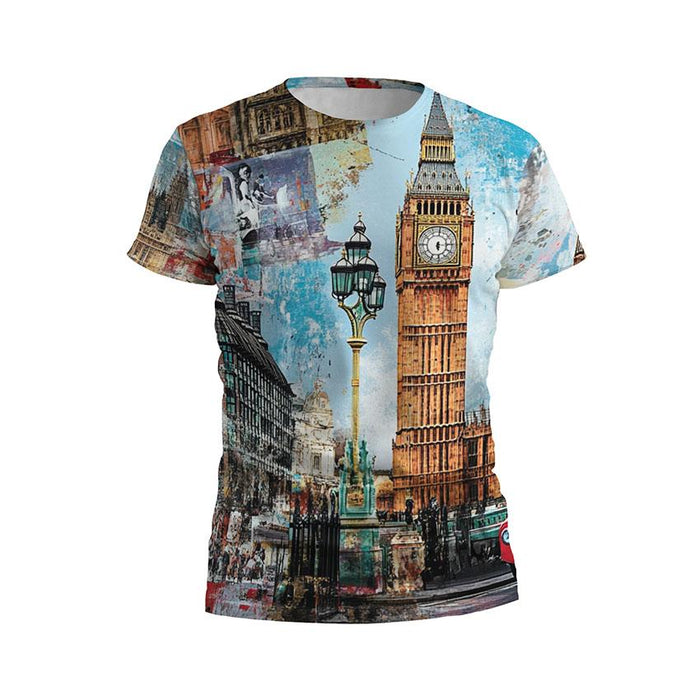 Kids Big Ben London Style Sport T-Shirt – British Landmark Print Gym Tee by Prosublim