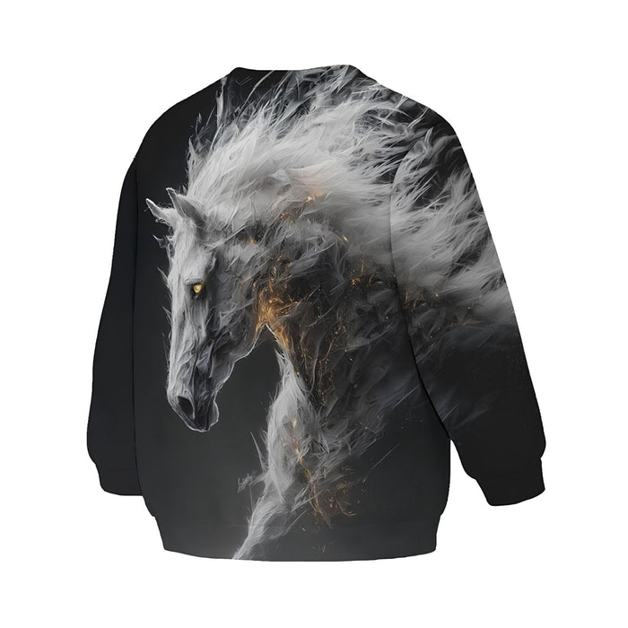 Kids Ghost Horse Sweatshirt – Premium Soft Fleece Sweater
