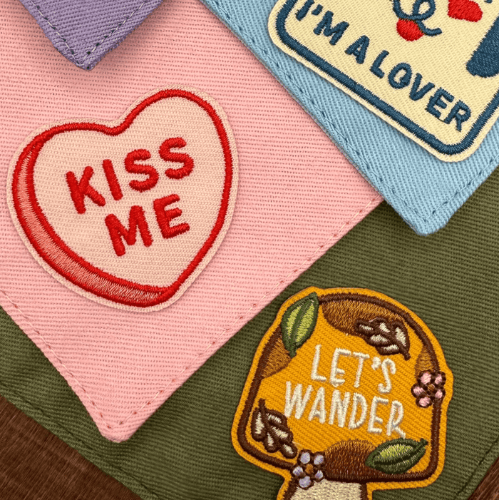 Kiss Me | Velcro or Iron-On Patches For Pets