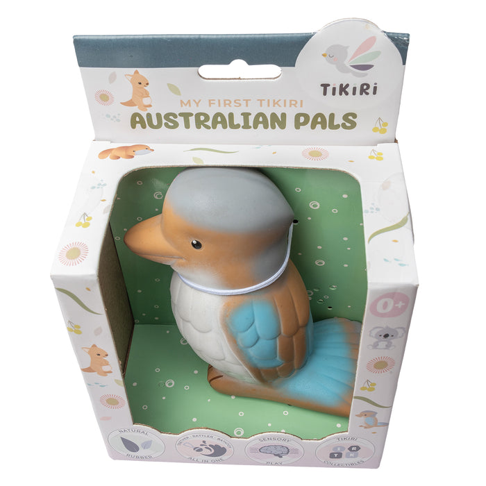 Kookaburra Natural Rubber Teether, Rattle & Bath Toy