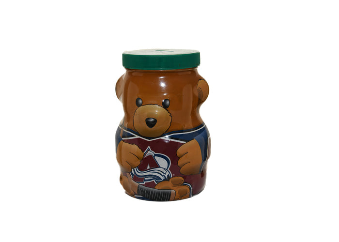 Kraft Peanut Butter Glass Coin Jar Colorado Avalanche Smoothy 2002