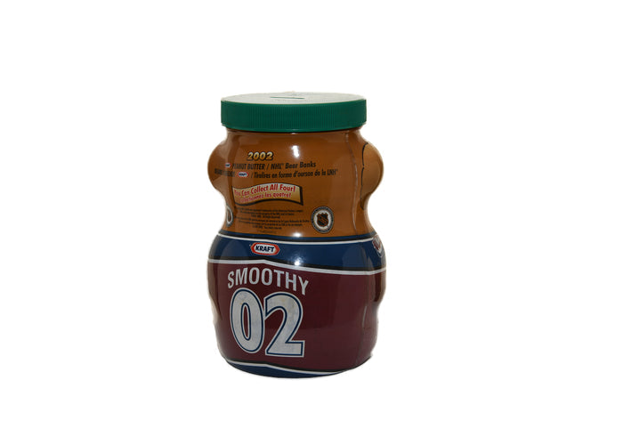 Kraft Peanut Butter Glass Coin Jar Colorado Avalanche Smoothy 2002