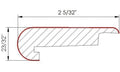 Laminate Moldings - 12mm Wide Board Collection - Hickory Nirwana in Overlap Stair Nose