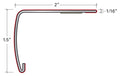 Laminate Moldings - Narrow Board - American Cherry in Overlap Stair Nose