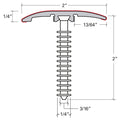 Laminate Moldings - Russia - Odessa Grey in 3-in-1: Reducer, T-Molding, End Cap