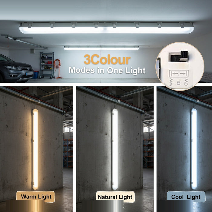 LED Batten Light 3CCT IP65 - 6ft (72W)