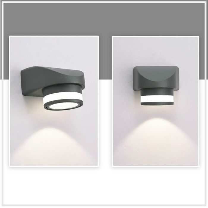 LED Diecast Wall Lamp, One Direction, 7W/14W, IP54, Grey