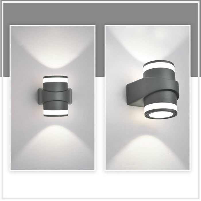 LED Diecast Wall Lamp, One Direction, 7W/14W, IP54, Grey