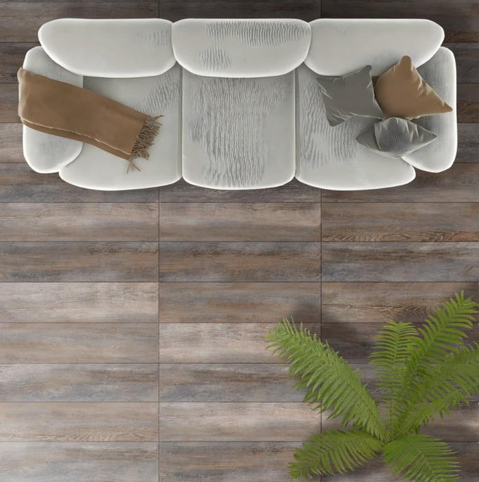 Lena Brown 8x36 Wood Look Porcelain Plank Tile