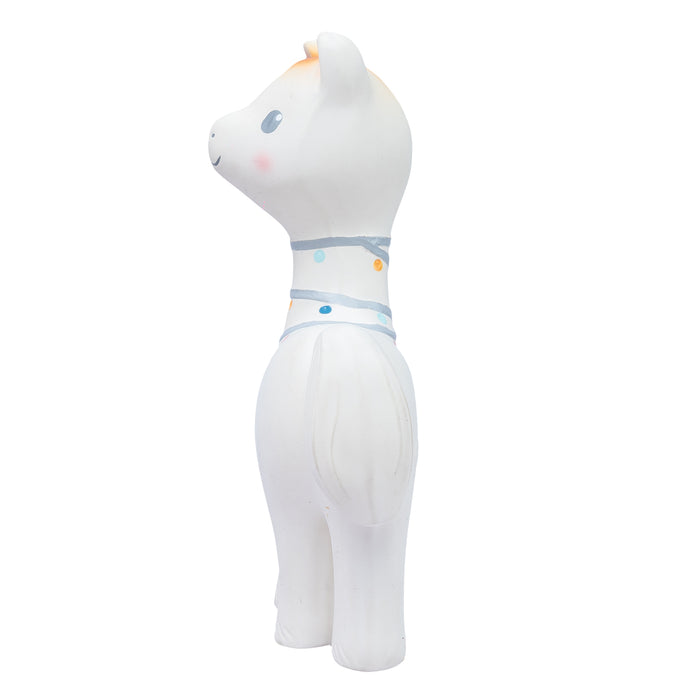 Lilith the Llama Organic Natural Rubber Rattle, Teether & Bath Toy