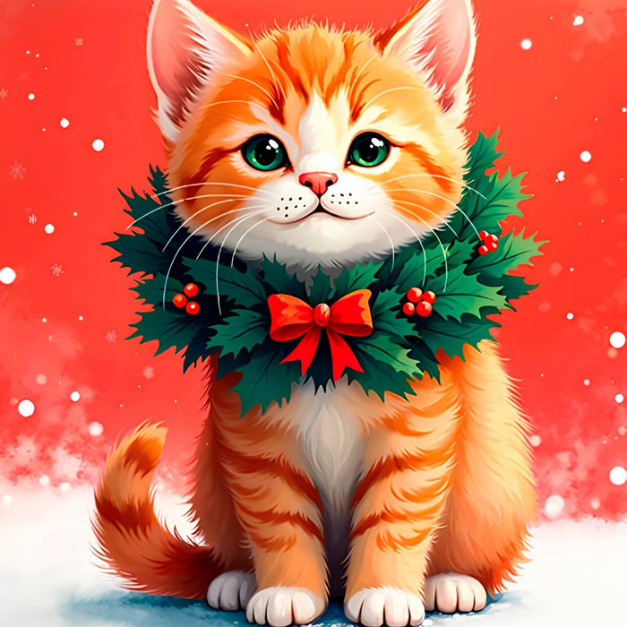 Little Kitten Winter Wonders Print Plush Fleece Throw Blanket