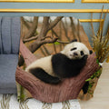 Little Panda Sweet Dream Print Plush Fleece Throw Blanket