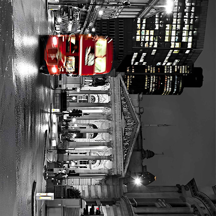 London at Night Cityscape Print Plush Fleece Throw Blanket