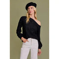 Long Sleeve One Shoulder Punchinella Top