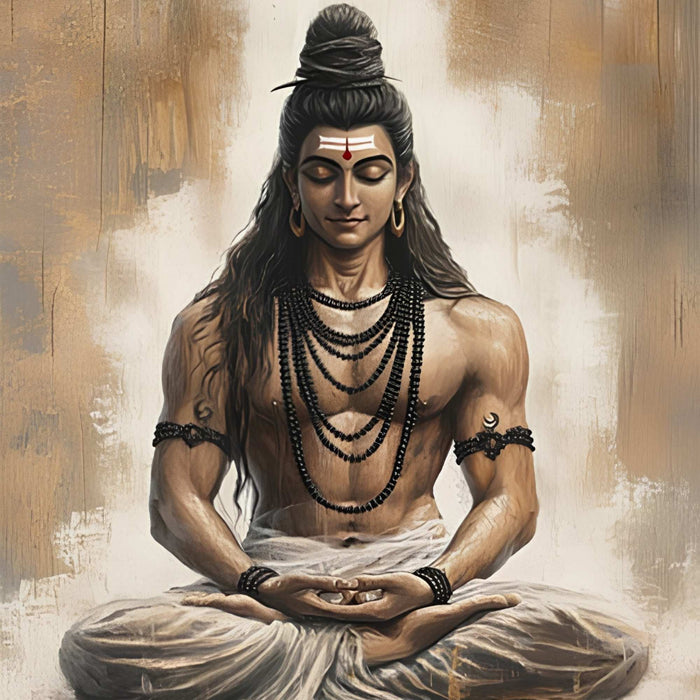 Lord Shiva Spiritual Art Print Plush Fleece Throw Blanket