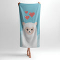 Love Alpacas Print - Soft Cotton Terry Bath & Beach Towel