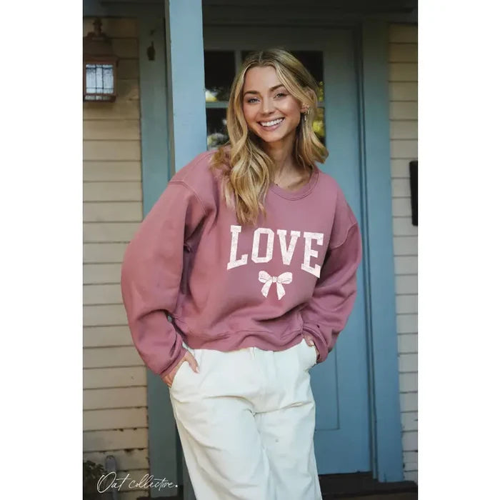 Love Bow Mid Graphic Sweatshirt