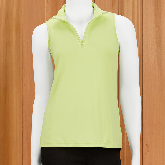 LuLu-B Women's Sun Protection Zip Tank Top
