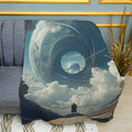 Majestic Fantasy Portal Print Plush Fleece Throw Blanket